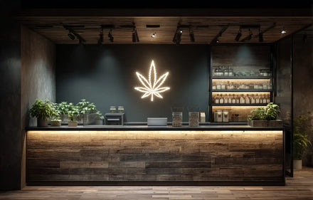 Die Ladentheke vom CBD Shop Münster