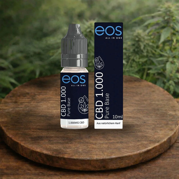 eos Pure Base CBD Liquid 10 Prozent für E Zigaretten und Vape Geräte